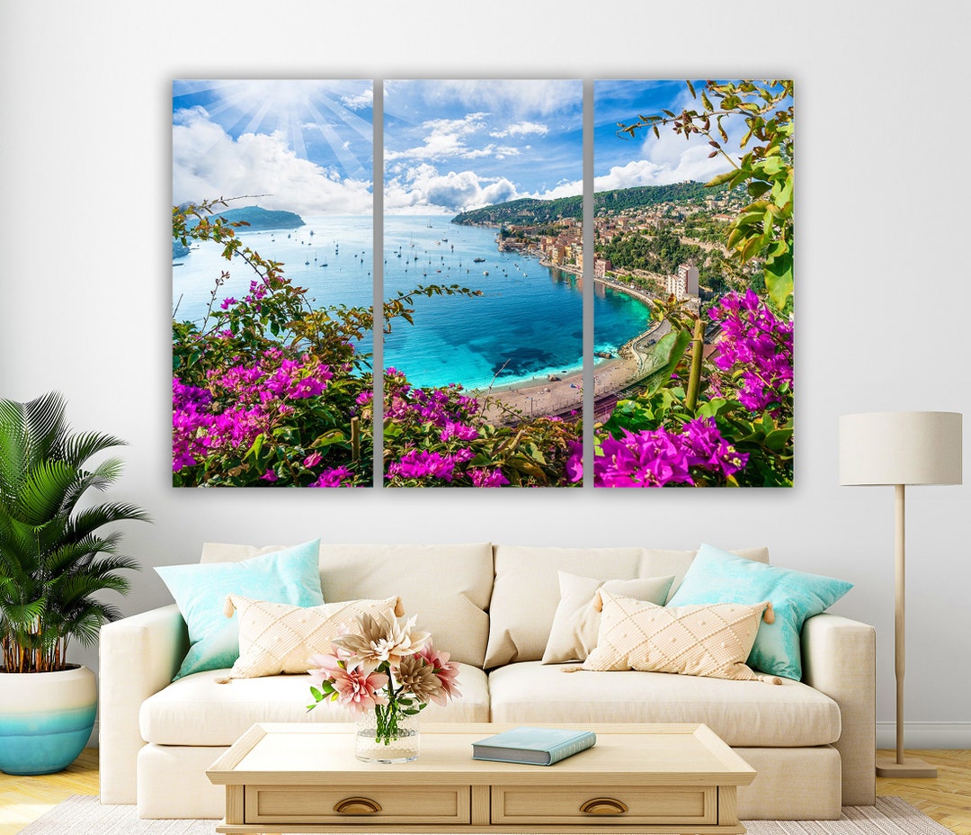 French Riviera Villefranche Sur Mer Canvas Art Print French Riviera ...