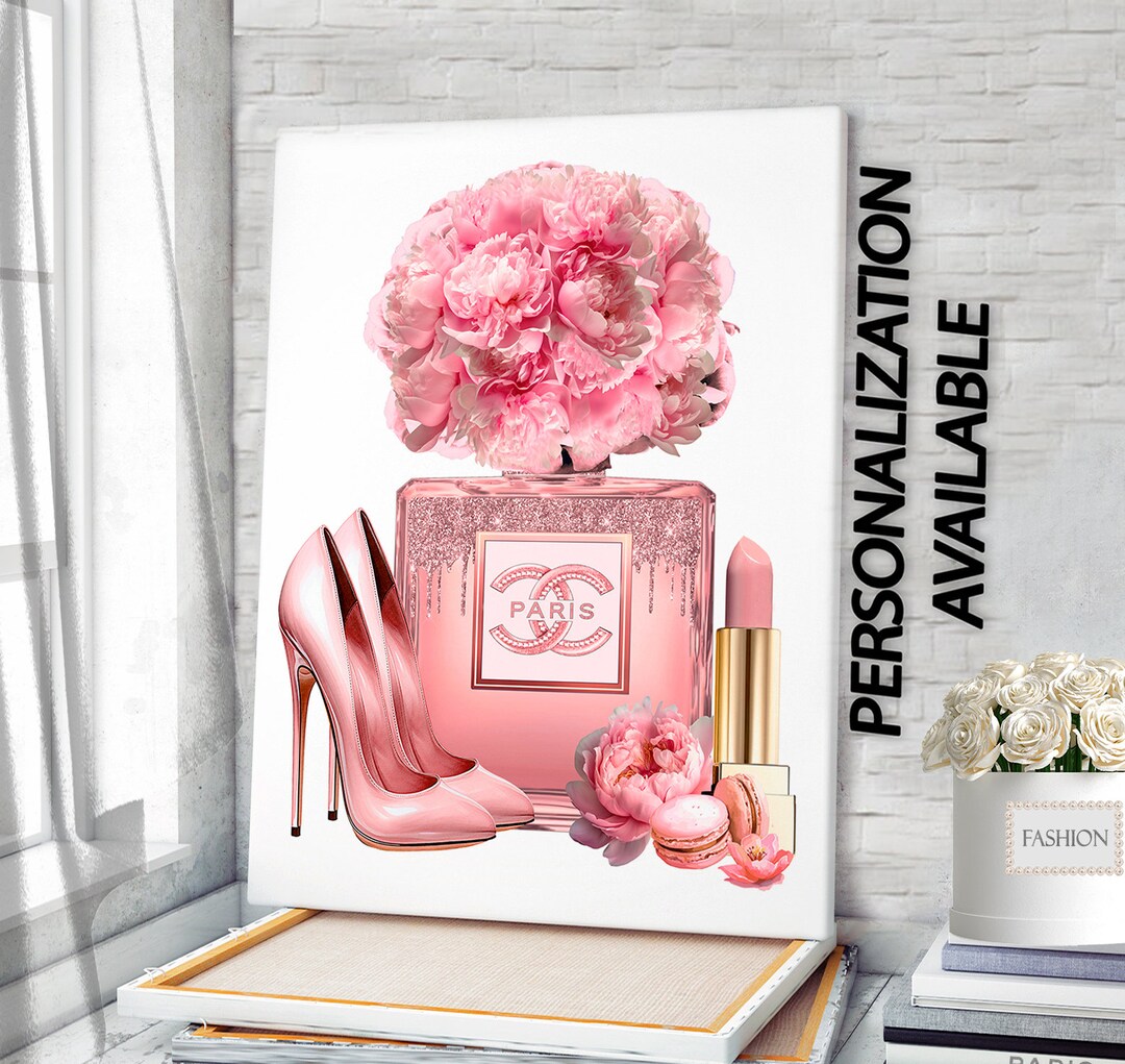 Glam Perfume Bottle Fashion Wall Art Canvas Fashion Poster Perfume ...