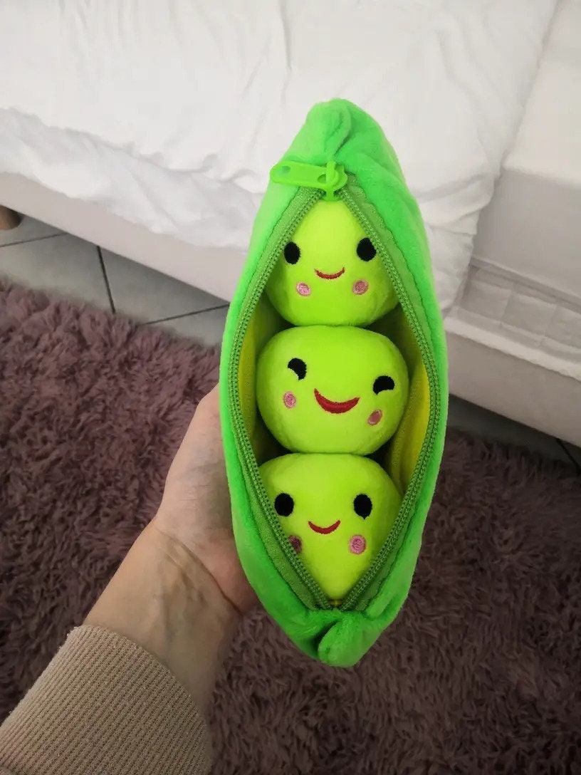 Funny Pea Pod Pillow Doll Plush Toy Doll Pillow Plush Toy for Children Cartoon Pea Pod Plush Toy ...