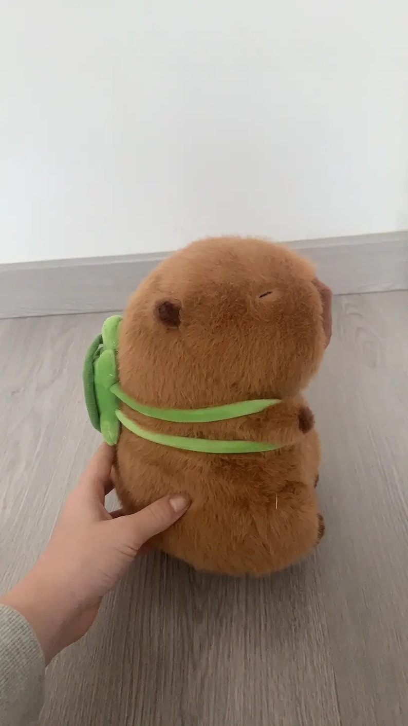 Capybara Stuffed Animal in 4 Size's Fluffty Doll for Kids Pumpkin