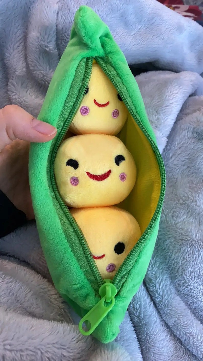 Funny Pea Pod Pillow Doll Plush Toy Doll Pillow Plush Toy for Children Cartoon Pea Pod Plush Toy ...