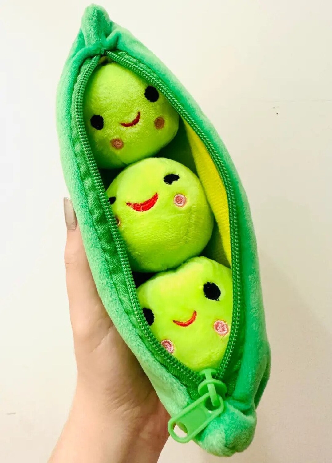 Funny Pea Pod Pillow Doll Plush Toy Doll Pillow Plush Toy for Children Cartoon Pea Pod Plush Toy ...