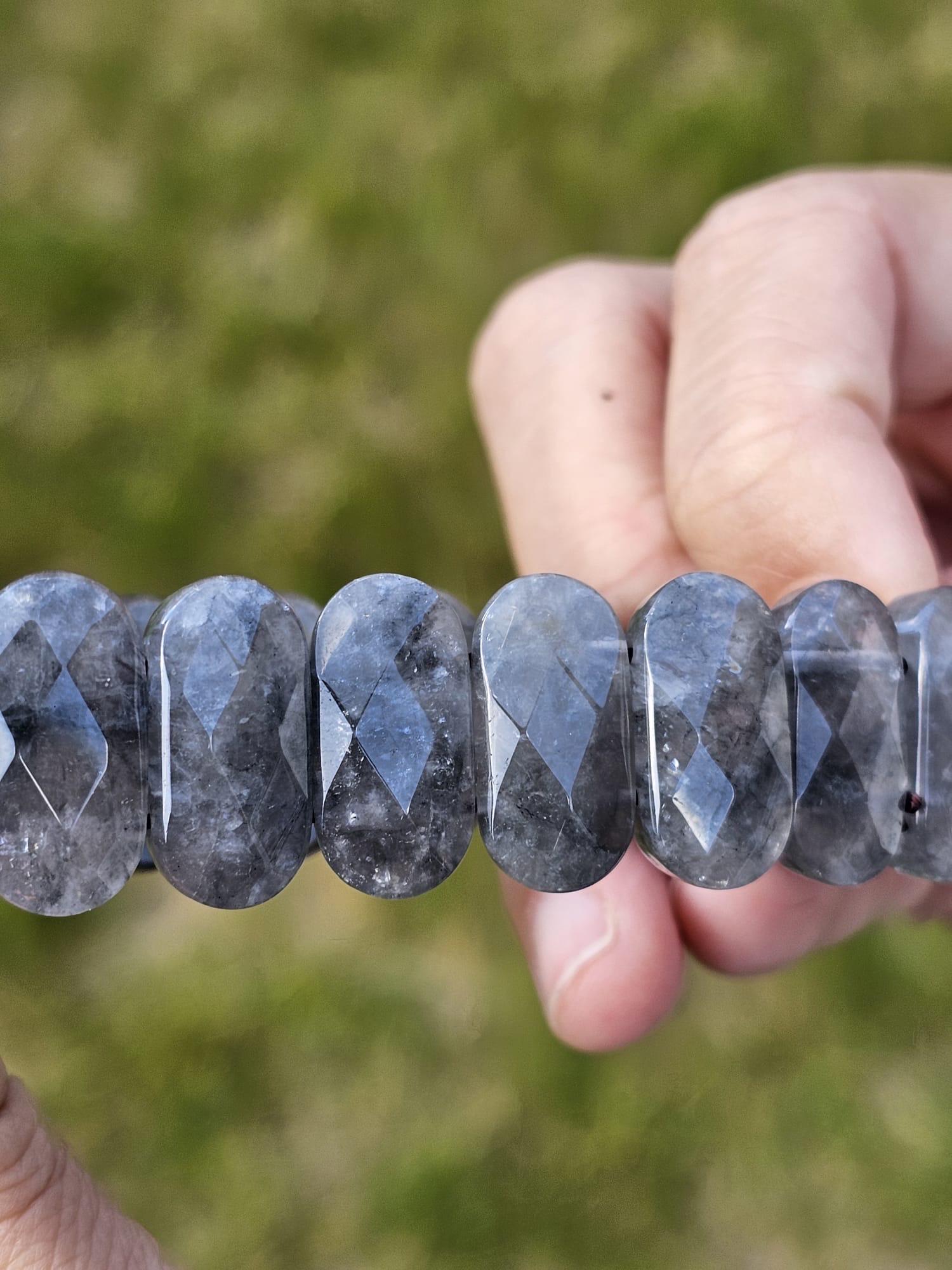 Herkimer Diamond Quartz Bracelet, Natural Crystal Gemstone - Etsy 日本