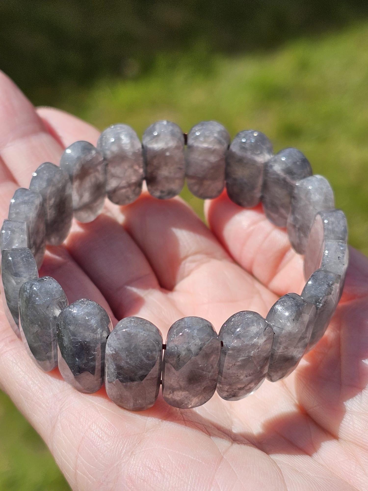 ハーキマーダイヤモンドクォーツブレスレット、天然水晶宝石 - Etsy 日本