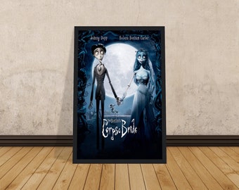 Poster Corpse Bride, poster encadré, oeuvre d'art murale sur toile, affiche de film, oeuvre d'art de film, cadeau