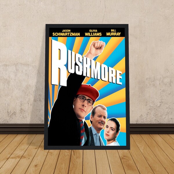 Rushmore Poster, Framed Poster, Canvas Wall Art, Movie Poster, Movie Art, Gift