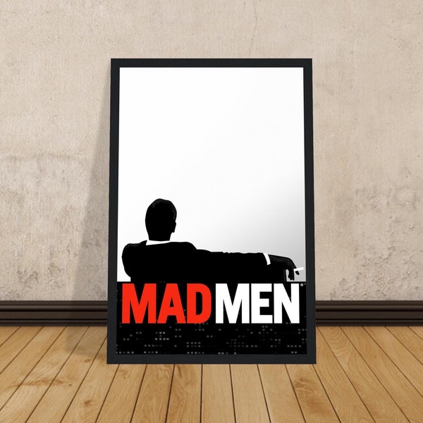 Mad Men Poster, gerahmtes Poster, Leinwand Wandkunst, Film Poster, Filmkunst, Geschenk
