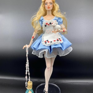 OOAK Alice in Wonderland Doll - Handmade Collectible Art Doll - Unique Gift for Collector