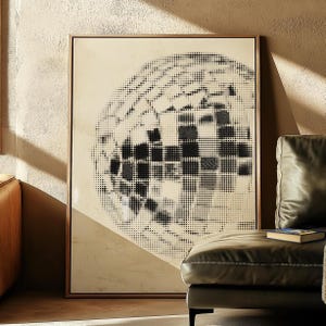Impresión de bola de discoteca / Arte decorativo para el hogar / Impresión de pared / Arte de pared de galería / Impresión de decoración del hogar / Interior del hogar / Descarga instantánea / Impresión digital