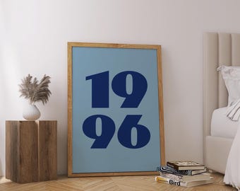 1996 Retro Art Print: Vintage Birthday Gift (Digital Download)