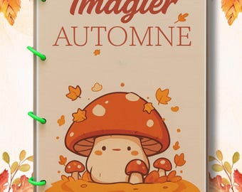 Libro ilustrado de otoño – Folleto educativo ilustrado | Vocabulario y lenguaje para niños | Materiales Montessori para preescolar | Hecho a mano