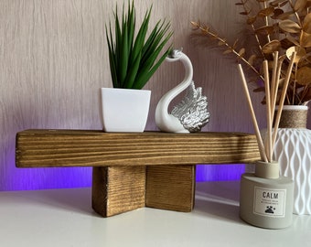 Petite étagère en bois, décoration de présentoir faite à la main, support pour plante, affranchissement le jour suivant