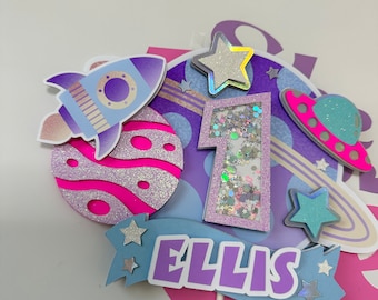 Cake Topper planets, moon, rocket cake topper, sky cake topper, planets cake topper, astronauts cake topper,