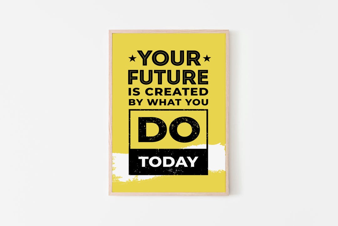 Your Future is Created by What You Do Today Digital Poster, Classroom ...