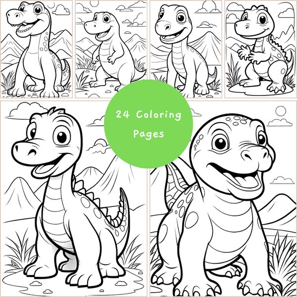 Dinosaur Coloring Pages Dino Coloring Sheets Kindergarten Coloring Simple Illustrations to Color Preschool Cute Dinosaur Pages Kids Activity