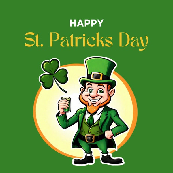 St. Patrick's Day Clipart Set: 5 PNG Graphics - Commercial Use, High Resolution, Transparent Background