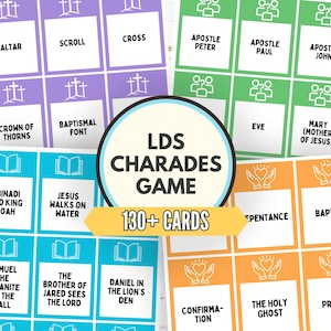 LDS Pictionary & Charades Printable Game | 135 Gospel Prompts | Family Home Evening | Primary | Youth Activity | Instant Download