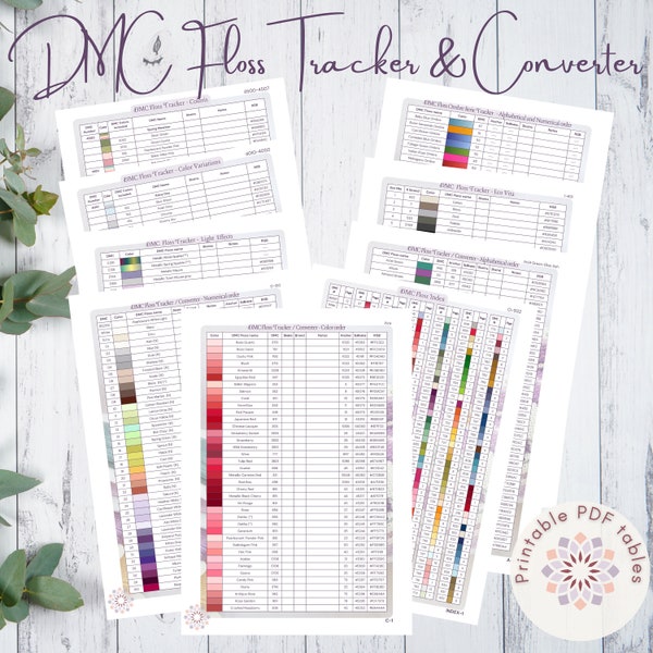 Dmc Color Chart by Number Etsy UK