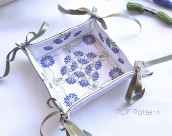 Cupid's Dart Travel Tray Cross Stitch Pattern: Modern Needlecraft (PDF Pattern & Instructions)