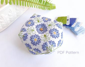 Cupid's Dart Biscornu Cross Stitch Pattern: Modern Needlecraft (PDF Pattern & Instructions)