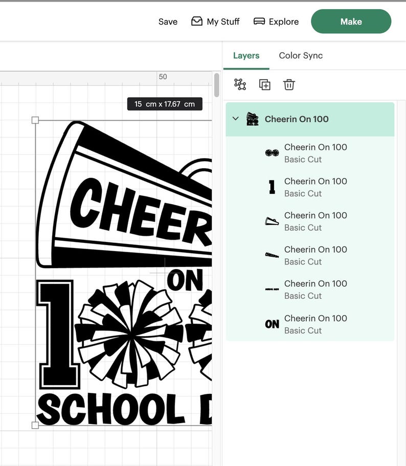 Cheerin' On 100 School Days SVG: T-Shirt Iron-On Design (Digital Download) image 5