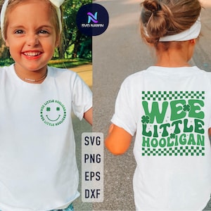 Wee Little Hooligan Svg, St Patrick Day Svg, Shamrock Svg, Retro Clover Png, Kids Saint Patricks Shirt, Svg Files For Cricut