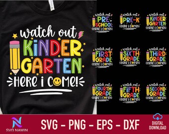 Back To School SVG Bundle: Teacher Squad, First Day (Digital Download)