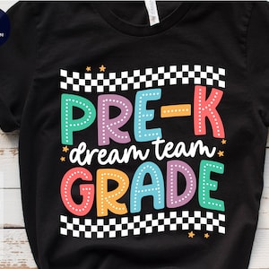 Pre K Grade Dream Team svg, Pre K svg, Pierwszy dzień szkoły svg, Nauczyciel Pre K, Powrót do szkoły svg, Koszulka Pre K svg