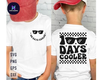 100 Days Cooler SVG: Retro Schul-Shirt Design (Digitaler Download)