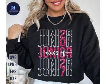 Junior Class of 2027 SVG: Graduation Shirt Design (Digital Download)