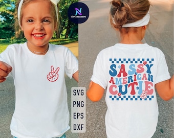 Sassy American Cutie SVG: Diseño del 4 de julio (Descarga digital)