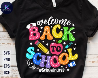 School Nurse Back To School SVG Design (Digital Download)
