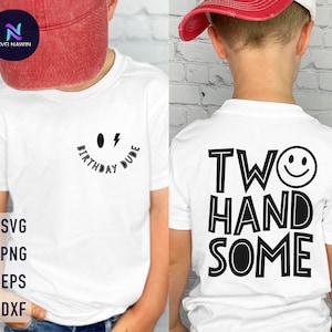 Two Hand Some Svg, 2nd Birthday Svg, Birthday Boy Svg, Second Birthday Party, Second Birthday Svg, Toddler Birthday Svg, Boys Birthday Shirt
