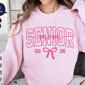 Senior Mom Bow 2026 Svg, klasse van 2026 Svg, Senior 2026 Svg, afstuderen 2026 Svg, Senior 2026 Shirt, Senior moeder Svg, afstuderen Shirt Svg