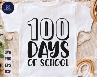 100 Tage Schule SVG: Retro Design (Digitaler Download)