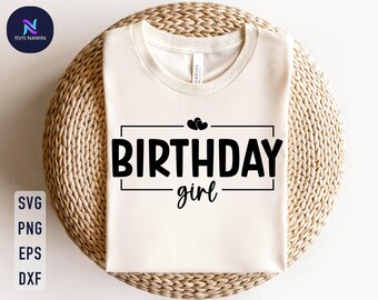 Aniversariante SVG: Design de camisa com laço coquete (download digital)