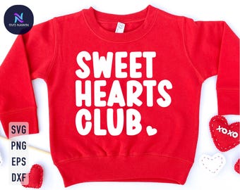 Sweet Hearts Club SVG: Valentine's Day Shirt Design (Digital Download)