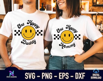 Paquete SVG de feliz cumpleaños para un amigo: cara sonriente retro (descarga digital)