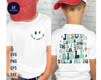 Jesus Loves Me Toddler Tee SVG: Christian Kids Design (Digital Download)