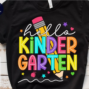 Hello Kindergarten Svg, Kindergarten svg, 1st Day of School, Back To School svg, First Day Of School Svg, Kindergarten Grade Shirt svg