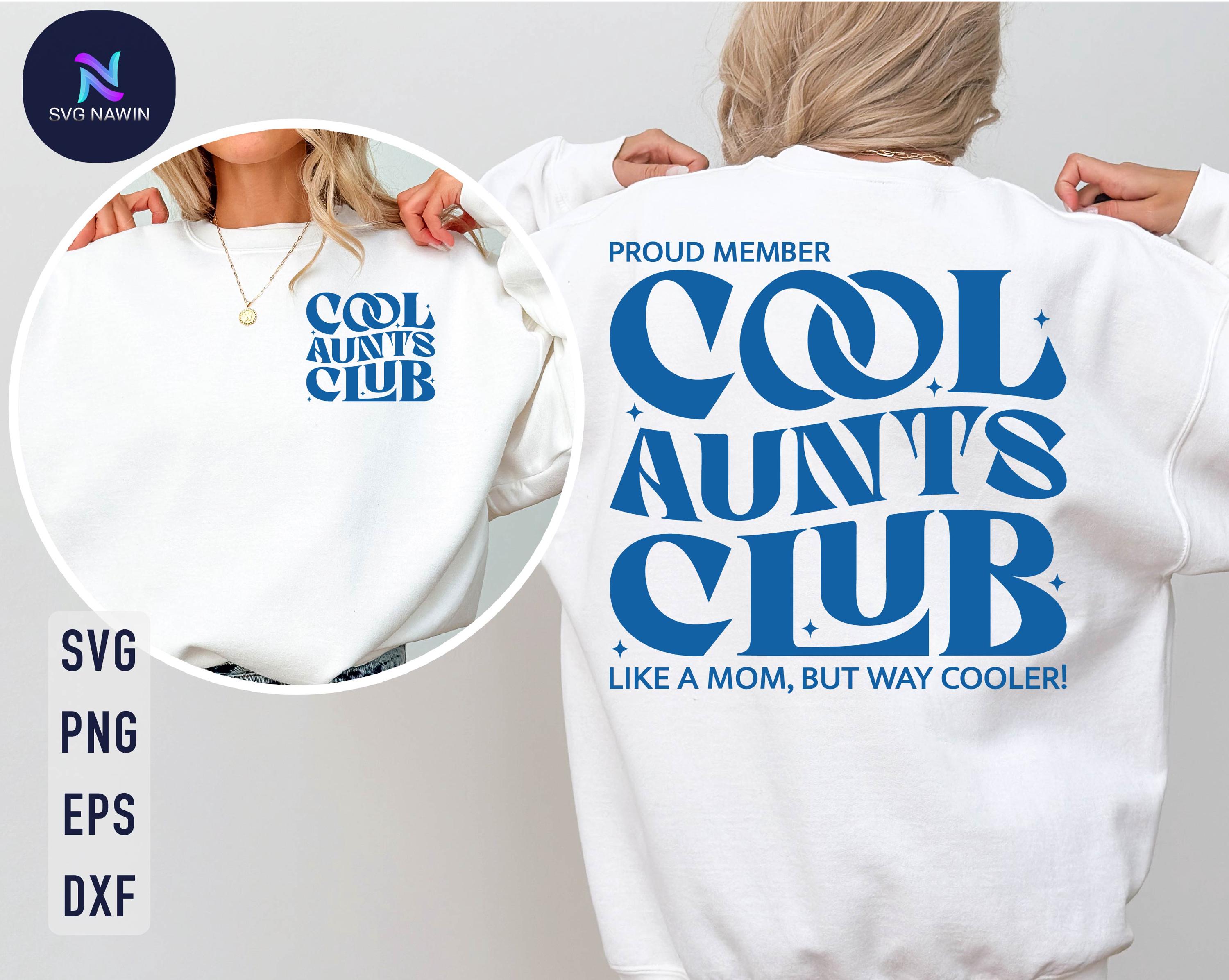 MLZHAN Cool Aunt Club In Front Print Mujeres Camisetas Camiseta Aunt Like A Mom Only Cooler In Back Printed Summer Shirt Tops (Amarillo,Metro,Mediano
