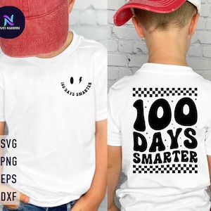 100 Days Smarter Svg, 100 Days of School Svg, Happy 100 Days of School Svg, 100th Day Of Schoo Boys, Retro 100 Days,100 Days Cooler Svg