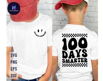 100 Days Smarter SVG: Retro Schule Design (Digitaler Download)