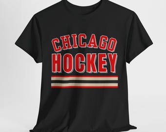 Camiseta vintage de hockey de Chicago: camiseta retro para aficionados al deporte