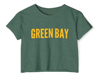 Green Bay Football Crop Top, Women's Game Day Tee