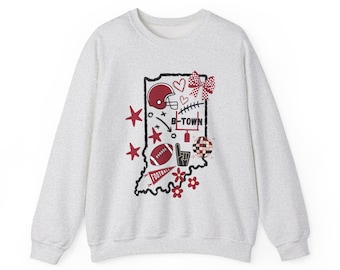 Indiana College University Football Crewneck Sweatshirt: Game Day Apparel