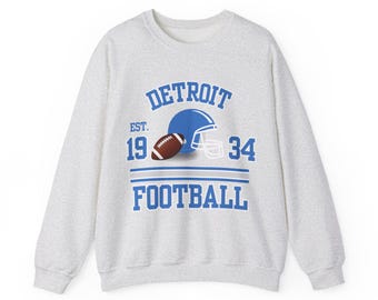 Sudadera vintage de fútbol americano de Detroit: jersey retro para el día del partido