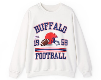Buffalo Football Sweatshirt: Vintage Style Game Day Crewneck