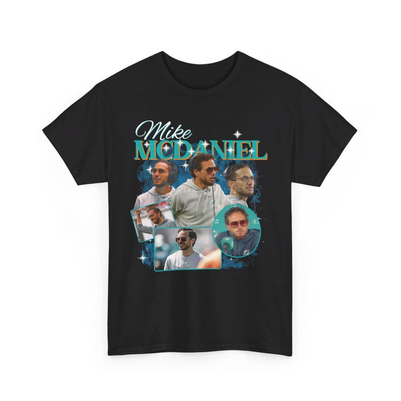 Camiseta pirata de rap de Mike McDaniel de Miami Football: ropa deportiva vintage imagen 2