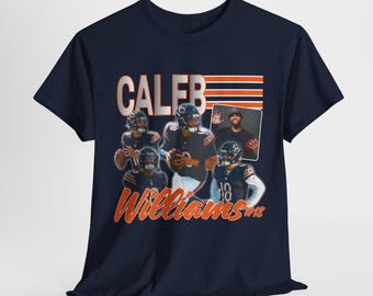 Camiseta de rap pirata de Caleb Williams de los Chicago Bears: camiseta retro de fútbol americano